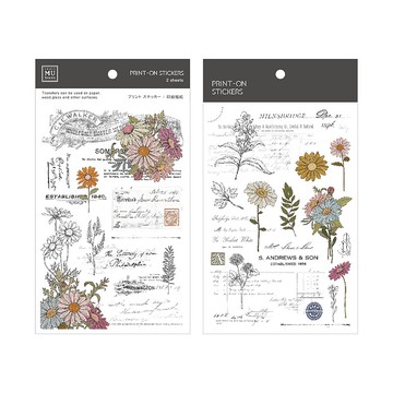 【Print-On Stickers 轉印貼紙】no.211-瑪格莉特筆記 | 復古系列