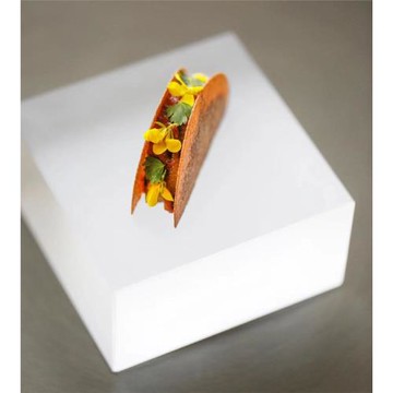 分子料理亞克力位上創意個性餐具點心盤法式創意磨砂透明盤立方體