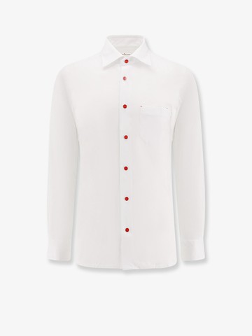 Cotton shirt with enamelled buttons - KITON CIRO PAONE - gender_Man