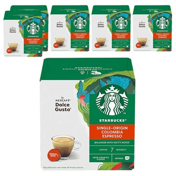 STARBUCKS 星巴克 NESCAFE 雀巢咖啡 Dolce Gusto 多趣酷思 哥倫比亞濃縮咖啡膠囊  5.5g  12顆  6盒