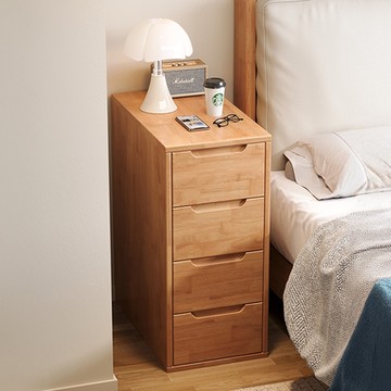 HappyLife 實木床邊窄櫃四抽30公分 Y11959