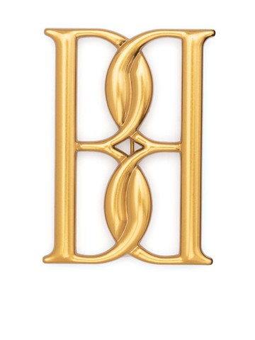By Malene Birger - large Mono polished brooch - women - Zinc - One Size - Gold