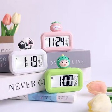 鬧鐘學生簡約ins小型多功能計時器自律考研靜音桌面電子鐘