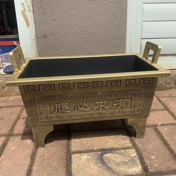 長方形鍍鋅板鑄鐵大香爐寺廟供奉仿古香爐祠堂清倉家庭室內四方鼎 c8071