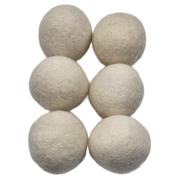 手工羊毛球烘衣球 6入組 去除異味 減少靜電  1組