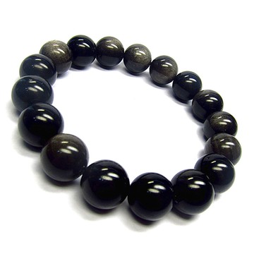 銀曜石手珠手鍊(加強自信心果斷力)