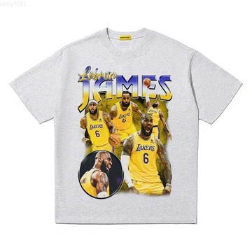 詹姆斯 LeBron James純棉重磅短袖T恤夏季爆款 短T韓版寬鬆圓領