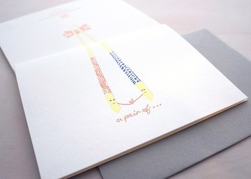 一對 - 活版印刷情人卡