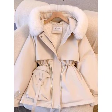 派克服女冬季加絨加厚棉襖2025新款設計感小眾韓版羽絨棉衣外套