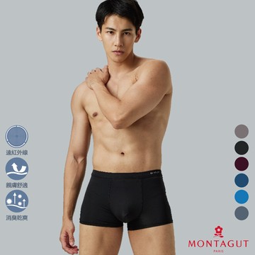 【MONTAGUT 夢特嬌】石墨烯抗臭冰肌平口褲 抑菌除臭