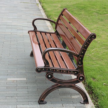 ??快速出貨?? 公司貨 防腐塑木戶外椅公園椅酒店別墅廣場鑄鋁靠背長椅