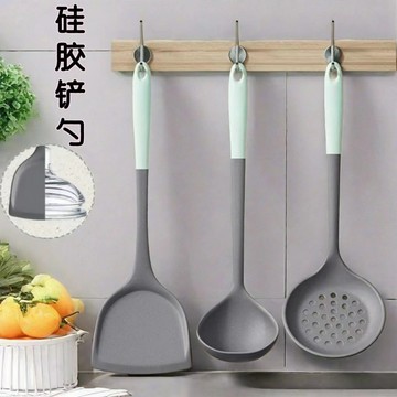 ✈️日用餐廚✈️防滑硅膠鏟 矽膠廚具 不沾鍋專用 不沾鍋廚具 廚具套組 廚具組 耐高溫 防霉防菌 硅膠鍋鏟 湯勺 廚房用