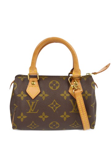 Louis Vuitton - 1993 pre-owned mini Speedy two-way handbag - women - PVC - One Size - Brown