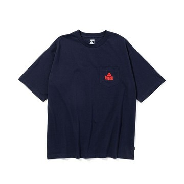 日本限定POLER FUZZY STUFF RELAX FIT POCKET TEE 刺繡口袋T /藍