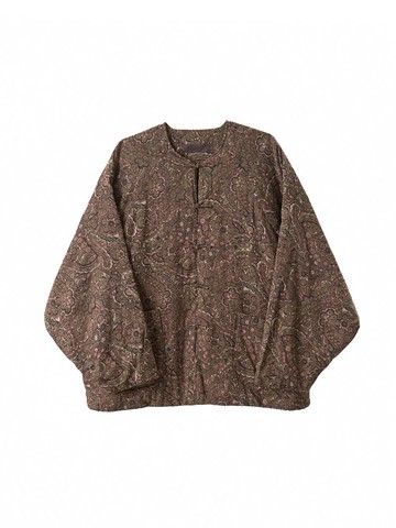 日系復古 棉麻印花外套 休閒棉衣