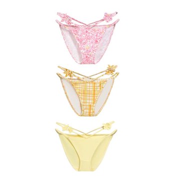 (免運)9266studio 花朵設計性感女士內褲莫代爾抗菌透氣夏季薄款三角褲