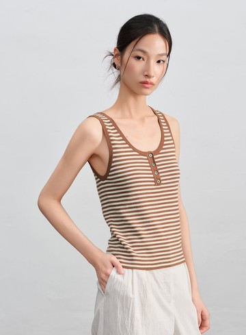 經典條紋針織上衣