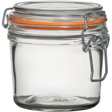 《Utopia》扣式玻璃密封罐-橘350ml-- 保鮮罐 咖啡罐 收納罐 零食罐 儲物罐