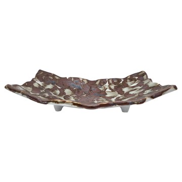 手繪赤紋燒物皿 日本製造陶瓷碗碟 杯適用溫度 -30°C~100°C  赤紋  不適用  1個