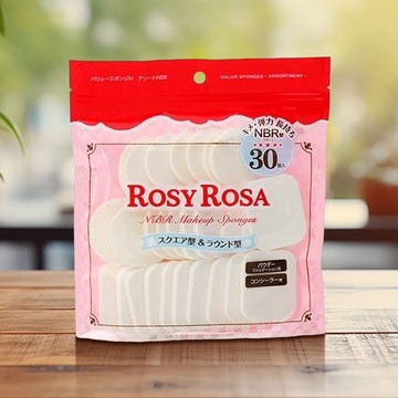 【日系報馬仔】日本 ROSY ROSA 粉餅 粉撲 圓型方型(845528)30入 化妝海綿 定妝 服貼 D455288
