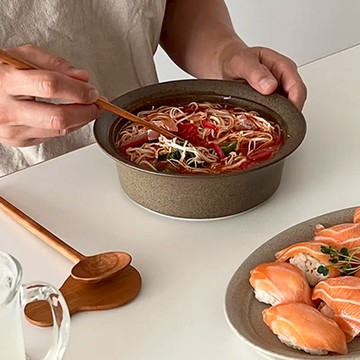 韓國 polaathome Earth 大地系列 陶瓷深碗（三色） - 深棕