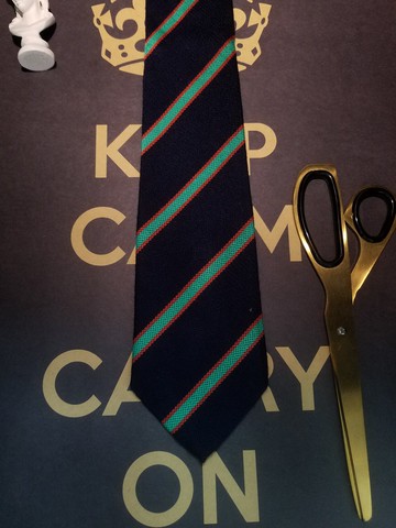 藍色羊絨綠條紋領帶英倫風時尚領帶