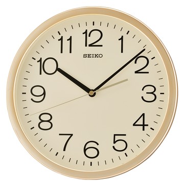 【SEIKO 精工】指針式時尚掛鐘-金框 QXA014A