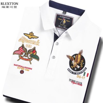 品牌男裝翻領短袖t恤高端純棉高檔衫白色POLO衫潮上衣服休閑恤