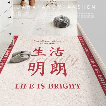 文字絲圈地墊入戶門地毯門墊進門廳玄關腳墊可裁剪防滑家用定制