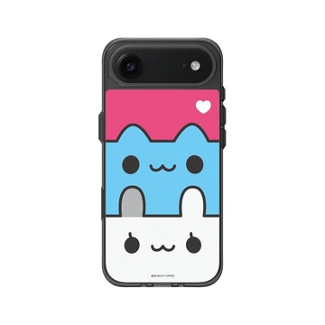 iPhone Air Clear (相機按鈕) 酷墨灰 - 貓貓蟲咖波 Bugcat Capoo - 咖波兔兔疊疊樂