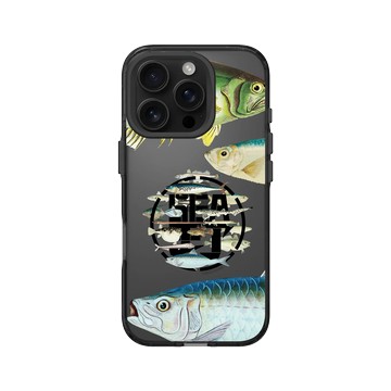 iPhone 16 Pro Clear 酷墨灰 - KID - 魚群海釣