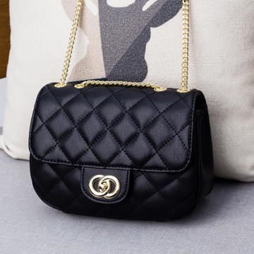 真皮女士包包2025新款時尚潮女包斜挎包女菱格鏈條包百搭單肩小包