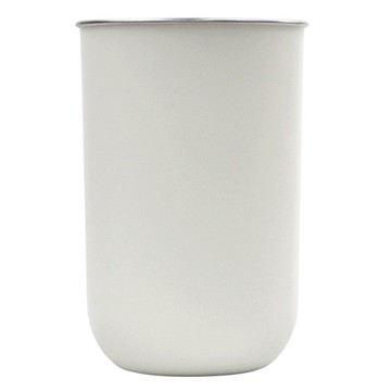 Kitchen-U 不鏽鋼雙層漱口杯 300毫升  1個  白色