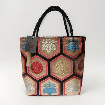 真絲和服袋帶托特包, 日本手工刺繡升級改造包,工坊直送