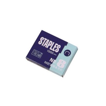 【徠福】8號 訂書針 10盒/中盒 NO.8(適用美製B8釘書機)