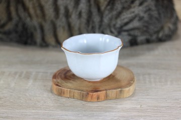 【送禮好物】80ml 月白 官窯 幸福茶杯 鶯歌陶藝名家葉敏祥作