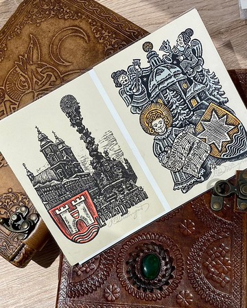 奧地利藝術家 Max Kislinger - Ex-libris二件組-藏書票 - 版畫