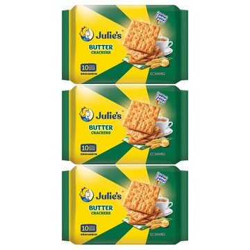 Julie's 茱蒂絲 奶油蘇打餅，全麥配方，馬來西亞原裝進口  250g  3包