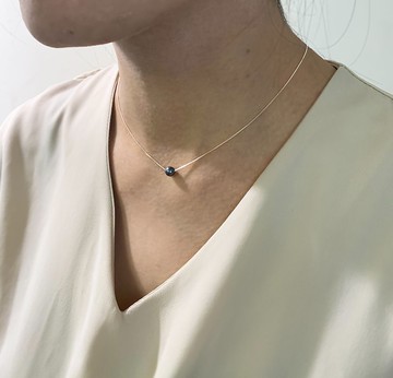 925銀 黑天鵝  單顆黑珍珠鎖骨鏈