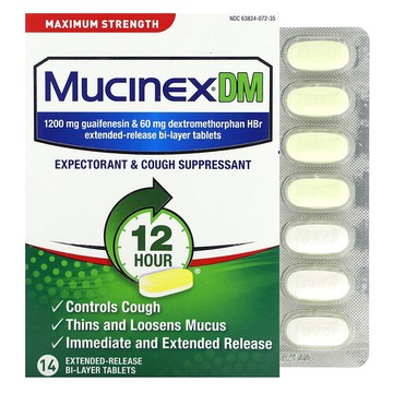 Mucinex, DM，特大強度，14 片緩釋雙層片