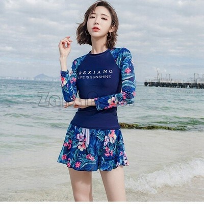 水着 レディース 長袖ラッシュガード 水着セット 2点上下セット フィットネス水着 セパレート タンキニ ショーツ 通販 Lineポイント最大get Lineショッピング