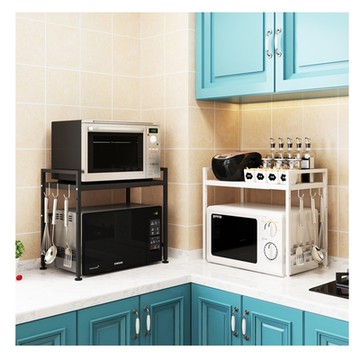 【MGSHOP】可伸縮微波爐烤箱置物架(置物架 收納架 電器架/2色)