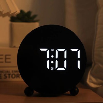 【靜音無聲】學生專用鬧鐘LED高清數字多功能新款電子起床神器時尚桌面智能表【北歐家居生活】
