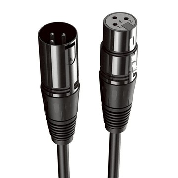 CORPRO 核心聯環 公對母 XLR高傳真卡農線/多設備音源延長線  黑色  3m  1條