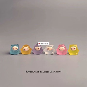 可開發票☆【臺灣優選】💕無聊了,擺幾個夜光果凍精靈治癒電腦桌面工位辦公桌小擺件裝飾品