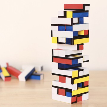 美國 MoMA 風格派抽塔游戲 積木平衡疊疊高 聚會玩具 桌面擺件