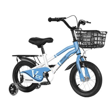 童車 【暢麥】自行車 腳踏車 後座款設計 閃光輔助輪 帶車筐 加固後座 安全防護 14寸自行車