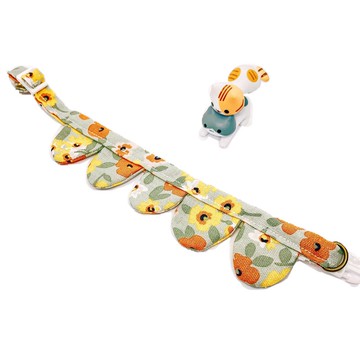 MaoFenBiBi 橘子西打 - 限量韓國布 - 手作花瓣項圈 & 手工項圈