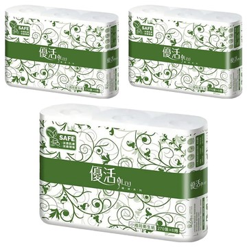 LIVI 優活 小捲筒衛生紙  270張x6捲  110mm  6捲  3袋