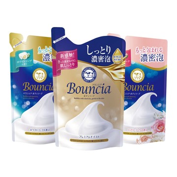 牛乳石鹼 4入組 Bouncia 美肌滋潤/極致水潤沐浴乳補充包(日本國民品牌/優雅花香/愉悅花香/極致水潤)